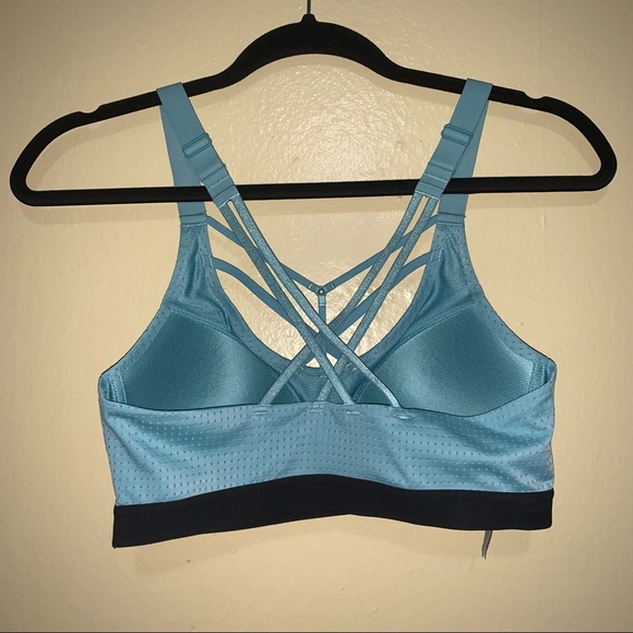 VS Lightweight Blue Strappy Sports Bra Sz 32C - Picture 3 of 6